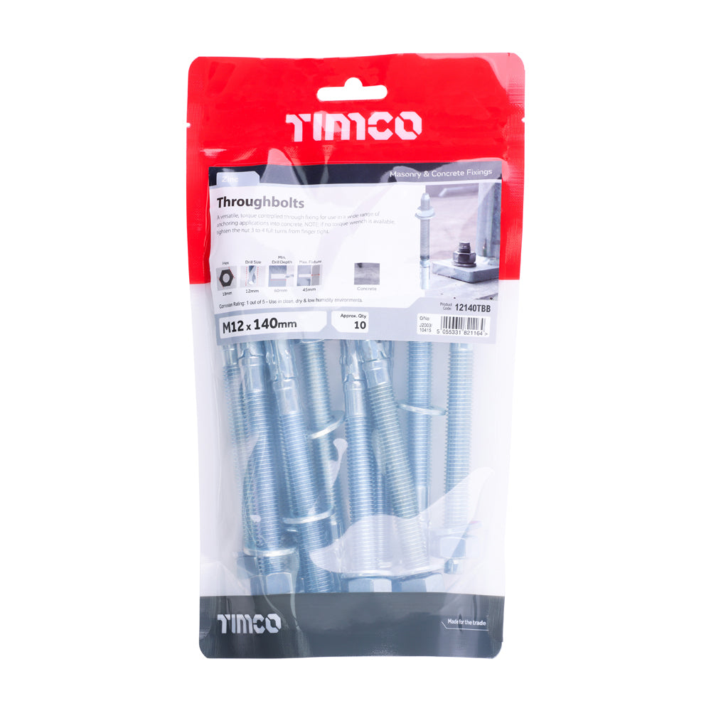 TIMCO Throughbolts Silver - M12 x 140 - Image