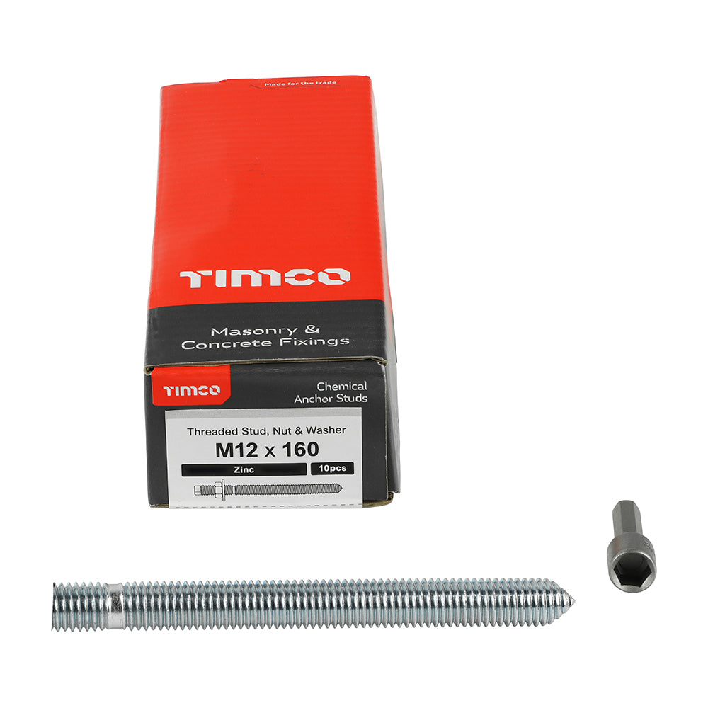 TIMCO Chemical Anchor Studs Silver - M12 x 160 - Image