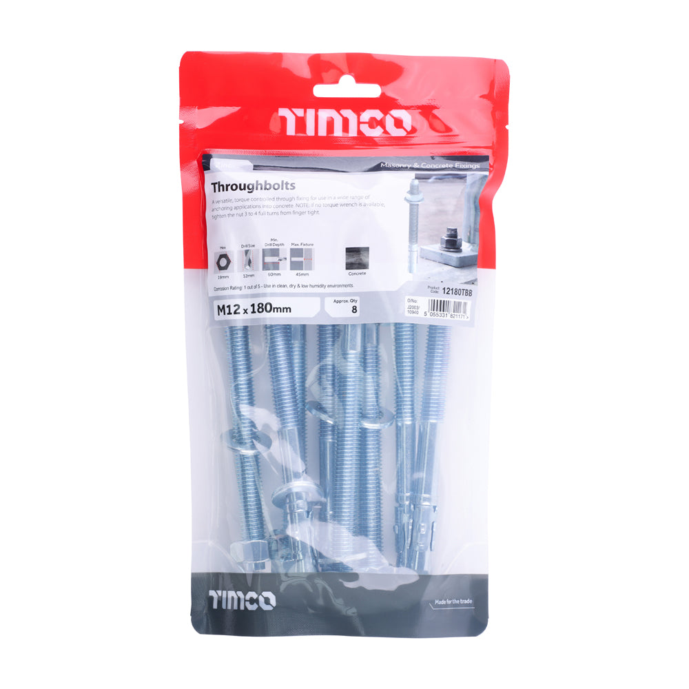 TIMCO Throughbolts Silver - M12 x 180 - Image
