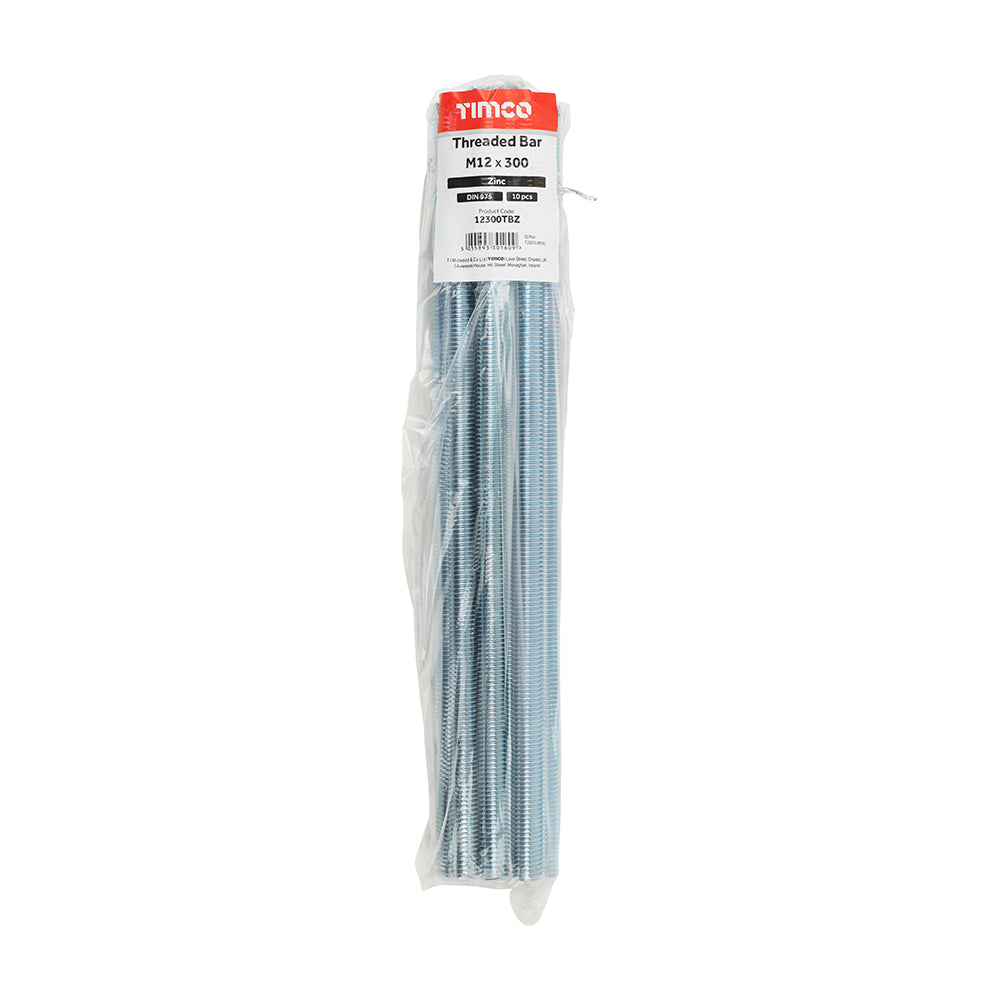 TIMCO Threaded Bars Grade 4.8 Silver - M12 x 300 - Image