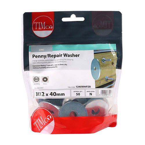 TIMCO Penny / Repair Washers DIN9054 Silver - M12 x 40 - Image