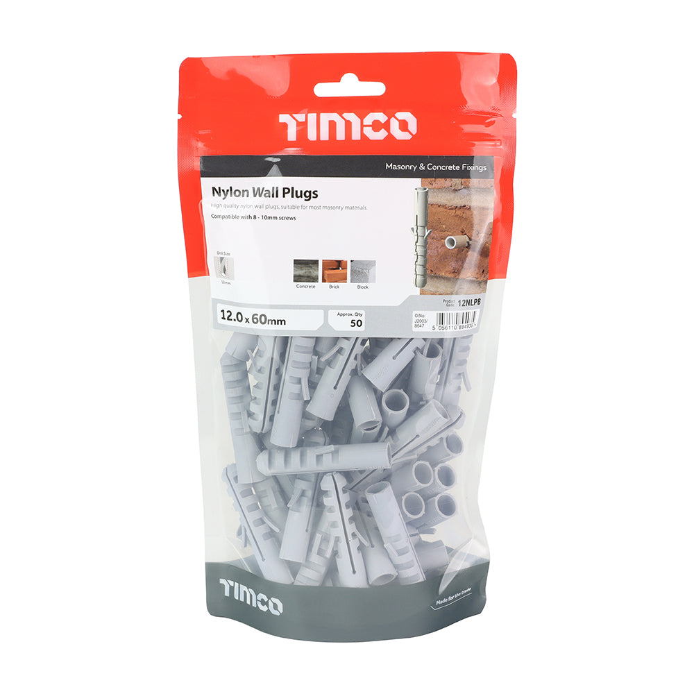 TIMCO Nylon Plugs - 12.0 x 60 - Image