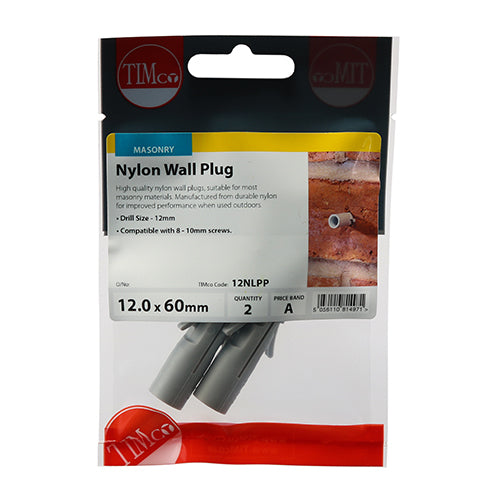 TIMCO Nylon Plugs - 12.0 x 60 - Image