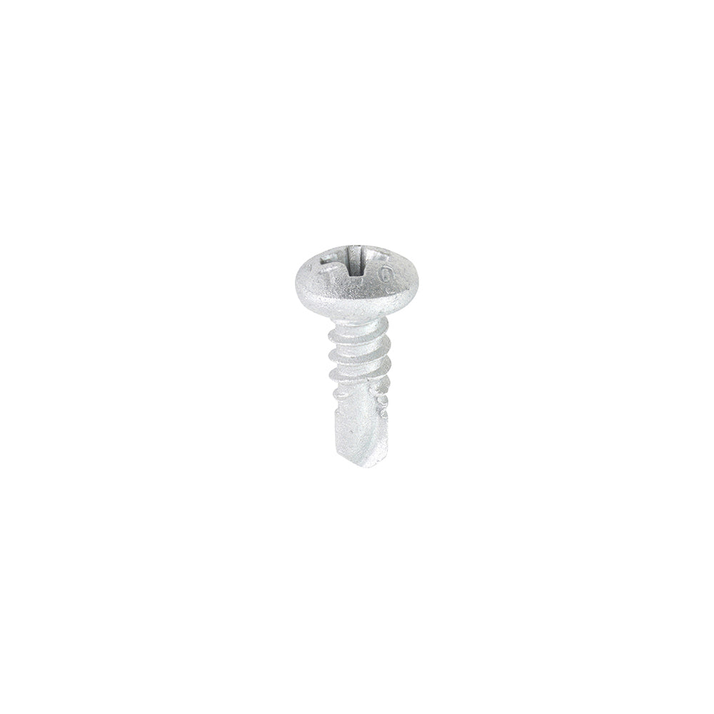 TIMCO Window Fabrication Screws Pan PH Self-Tapping Self-Drilling Point Martensitic Stainless Steel & Silver Organic - 4.2 x 13 - Image