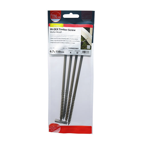 TIMCO Wafer Head Exterior Green Timber Screws - 6.7 x 150 - Image