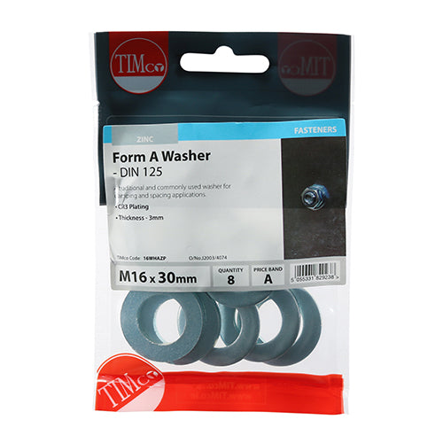TIMCO Form A Washers DIN125-A Silver - M16 - Image