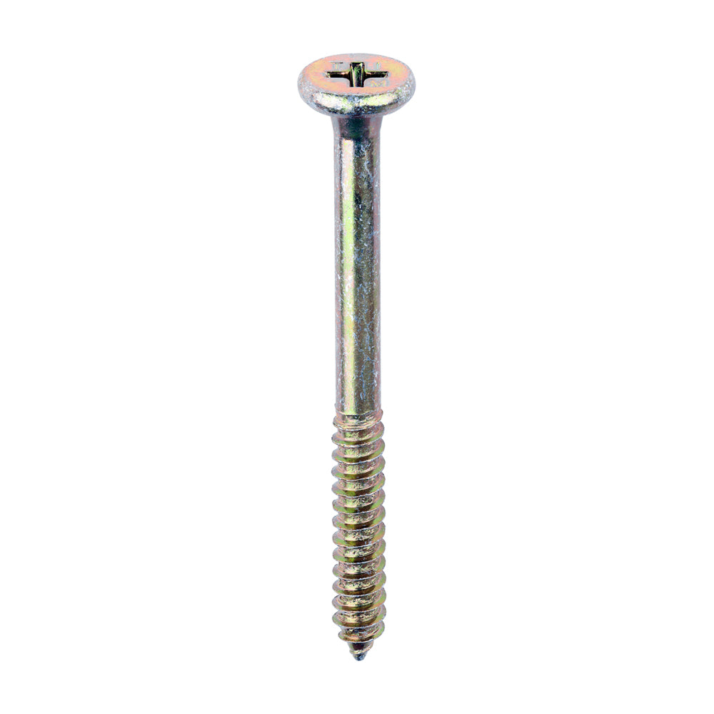 TIMCO Element Screws Shallow Pan Countersunk PH Self-Tapping Thread AB Point Yellow - 4.8 x 55 - Image
