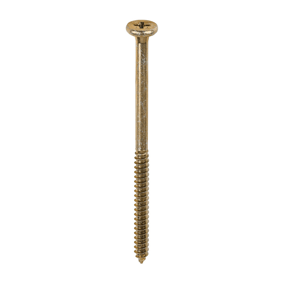 TIMCO Element Screws Shallow Pan Countersunk PH Self-Tapping Thread AB Point Yellow - 4.8 x 80 - Image