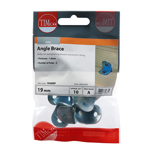 TIMCO Angled Braces Silver - 19 x 19 x 19 - Image