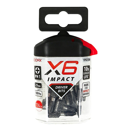 TIMCO X6 Impact Phillips Driver Bit - No.1 x 25 - Image