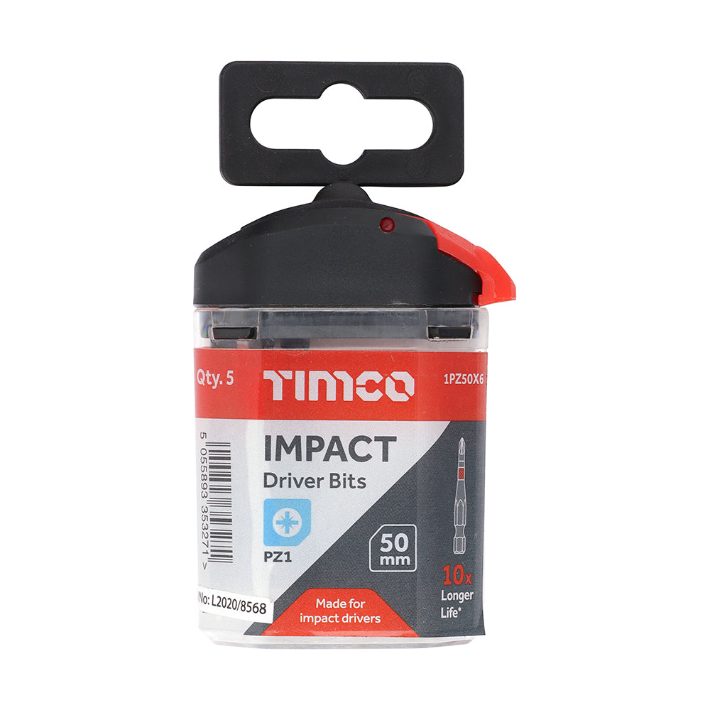 TIMCO X6 Impact Pozi Driver Bit - No.1 x 50 - Image