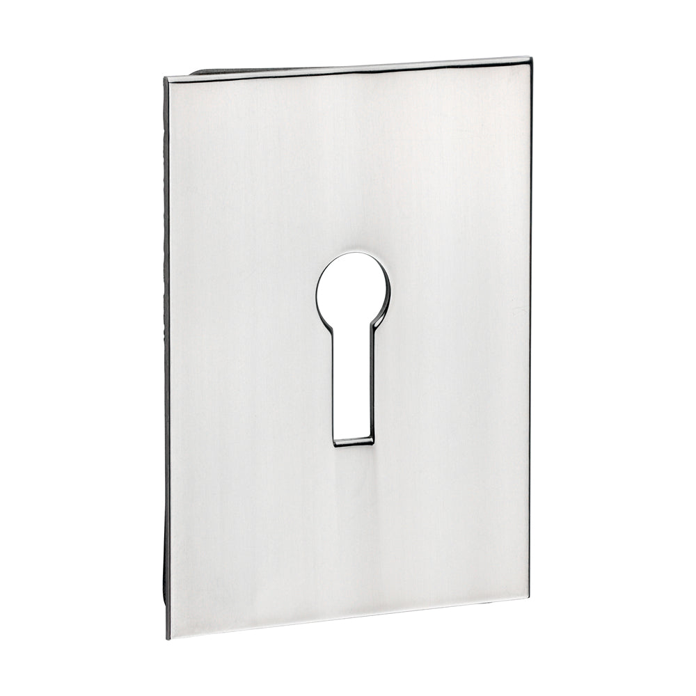 TIMCO Lock Profile Self-Adhesive Escutcheon - Oblong - Polished Stainless Steel - 65 x 47mm - Image
