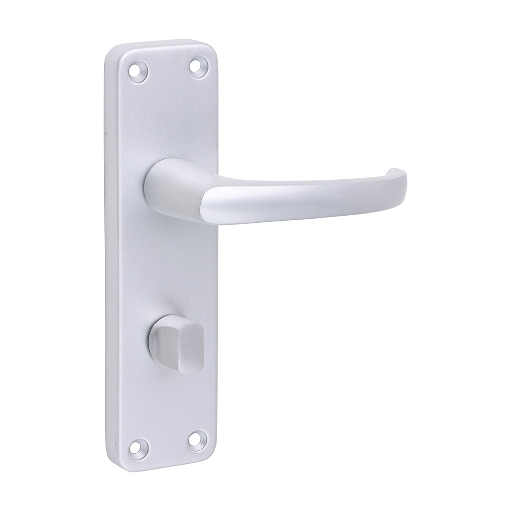 TIMCO Contractors Lever Bathroom|Privacy Handles - Satin Anodised Aluminium - 154 x 40 - Image