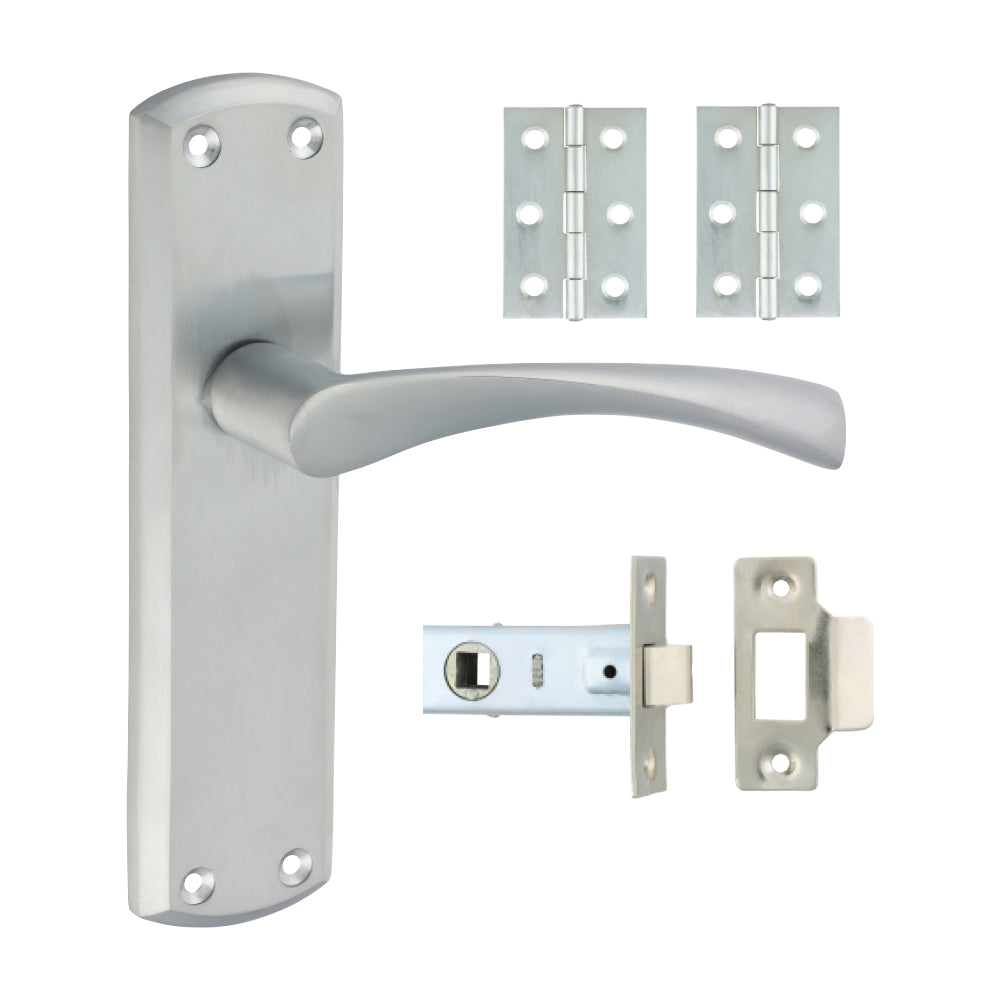 TIMCO Zeta Lever Internal Door Latch Pack - Satin Chrome - Mixed - Image