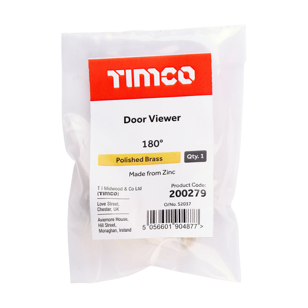 TIMCO Door Viewer - Polished Brass - 180 Degree - Image