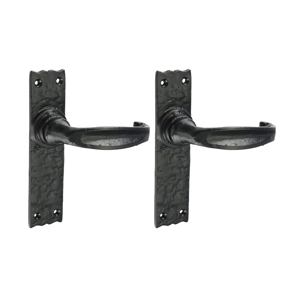 TIMCO Narrow Style Lever Latch Handles - Antique Black - 155 x 37 - Image