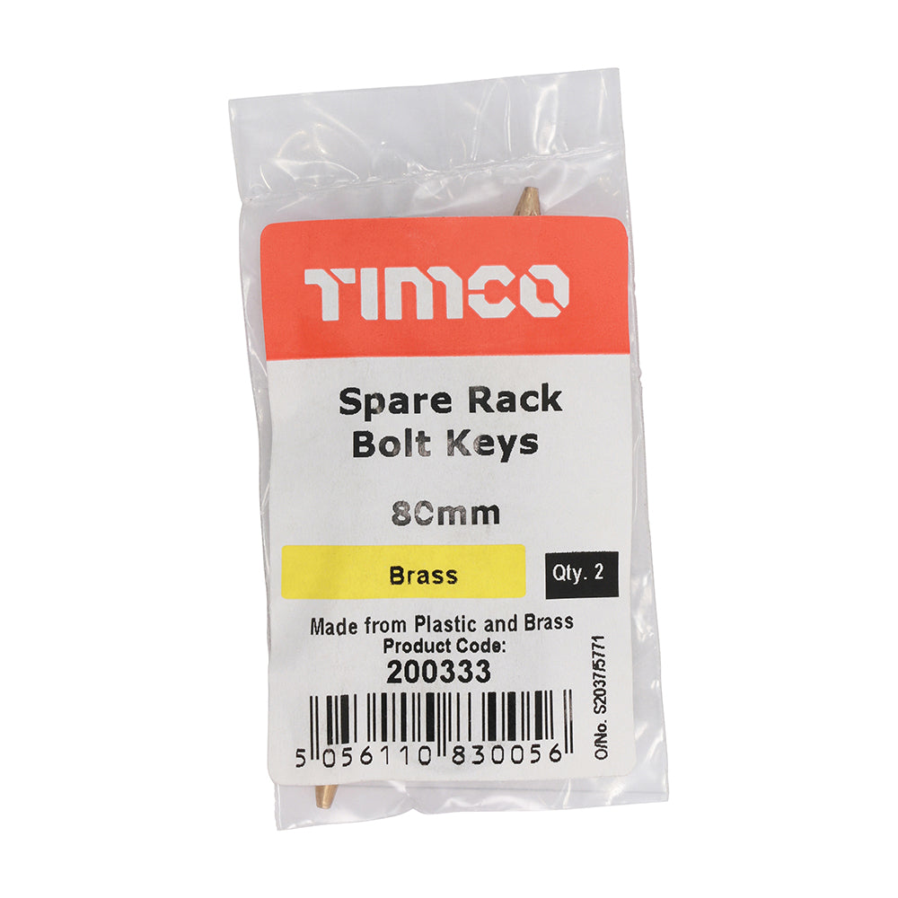 TIMCO Spare Rack Bolt Keys - 80mm - Image