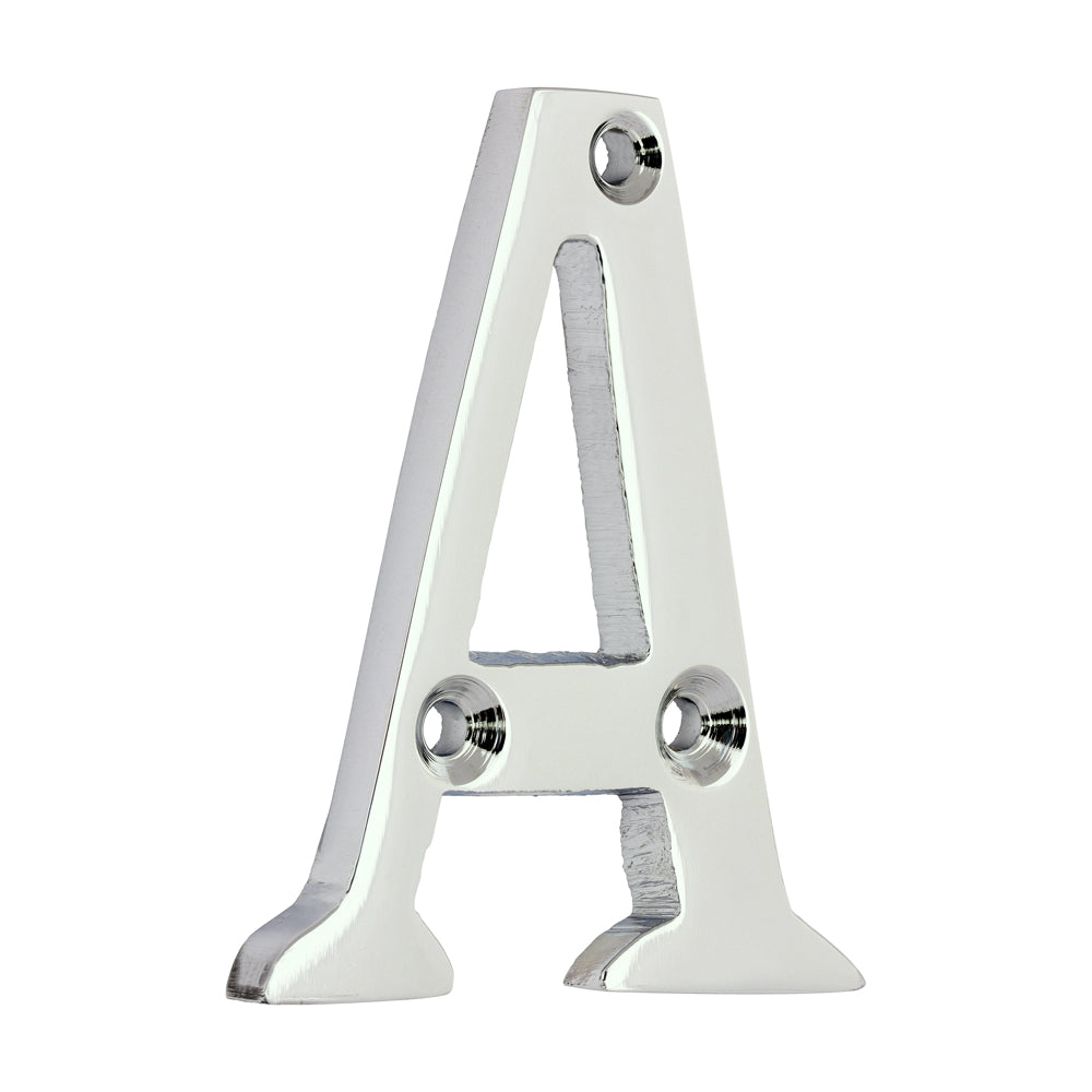 TIMCO Door Letter A - Polished Chrome - 60mm - Image