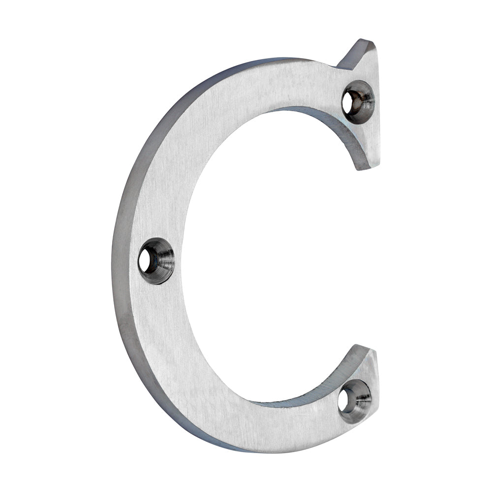 TIMCO Door Letter C - Satin Chrome - 65mm - Image