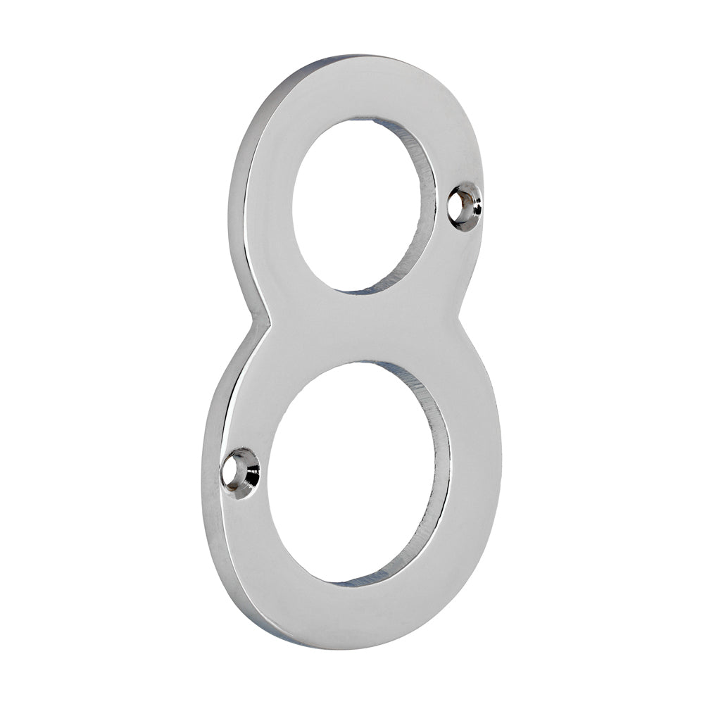 TIMCO Door Numeral 8 - Polished Chrome - 75mm - Image