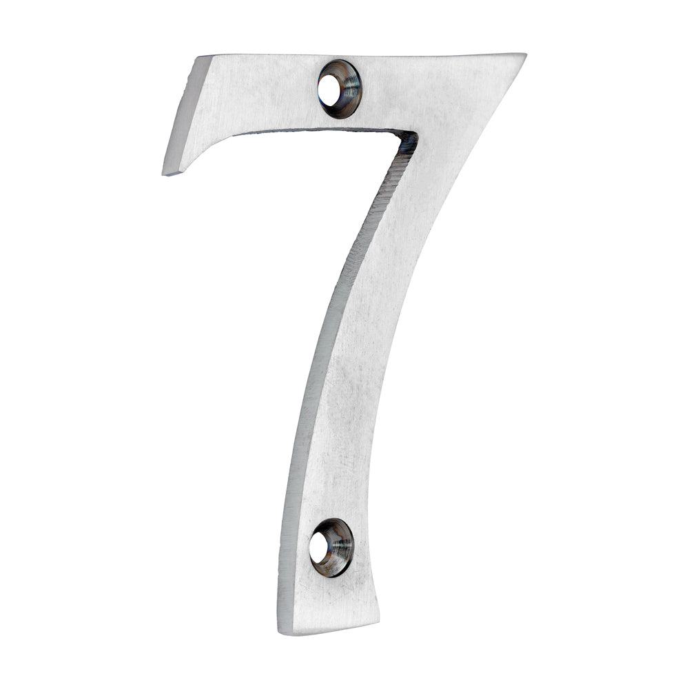 TIMCO Door Numeral 7 - Satin Chrome - 75mm - Image
