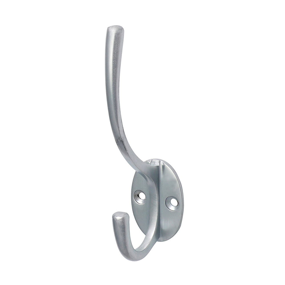 TIMCO Hat & Coat Hook Satin Chrome - 125 x 32mm - Image