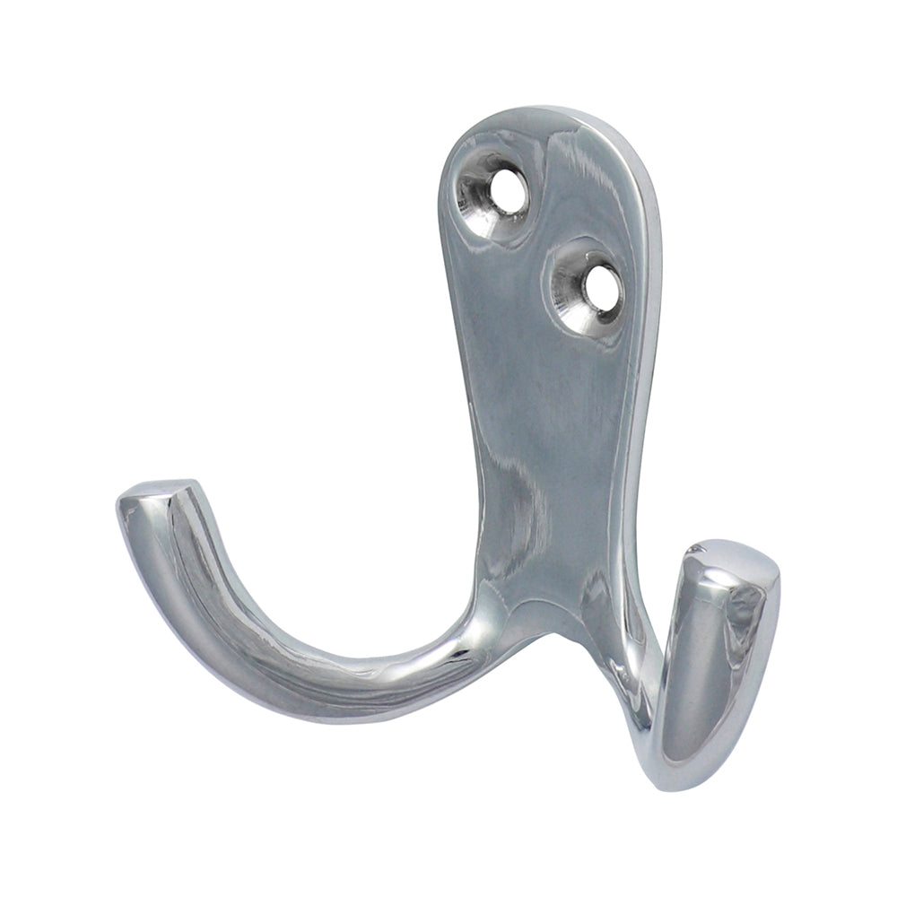 TIMCO Double Robe Hook Polished Chrome - 47 x 24mm - Image