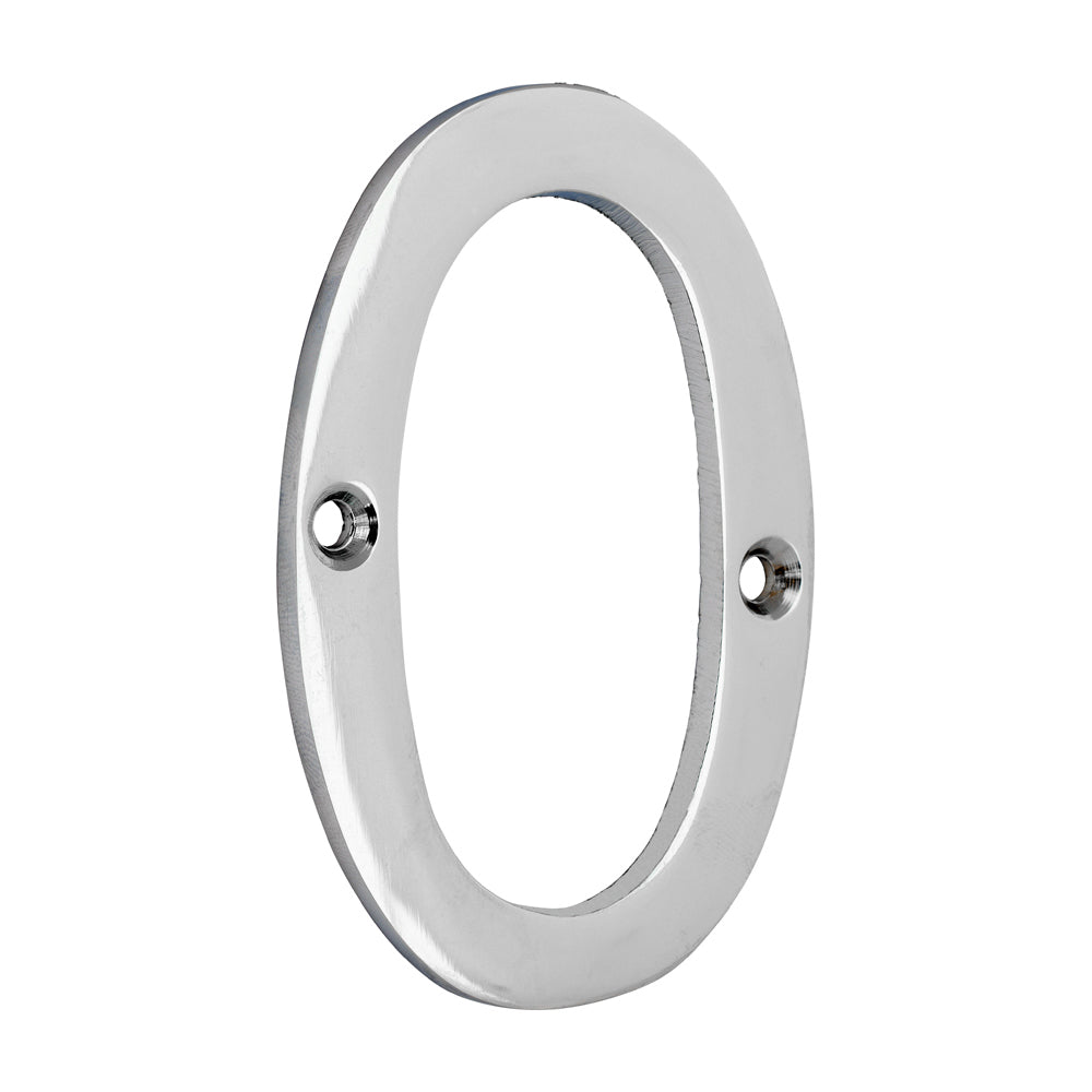 TIMCO Door Numeral 0 - Polished Chrome - 81mm - Image