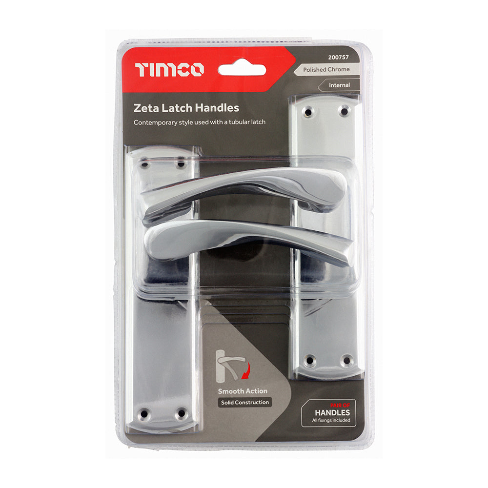 TIMCO Zeta Lock Handles - Polished Chrome - 175 x 45mm - Image
