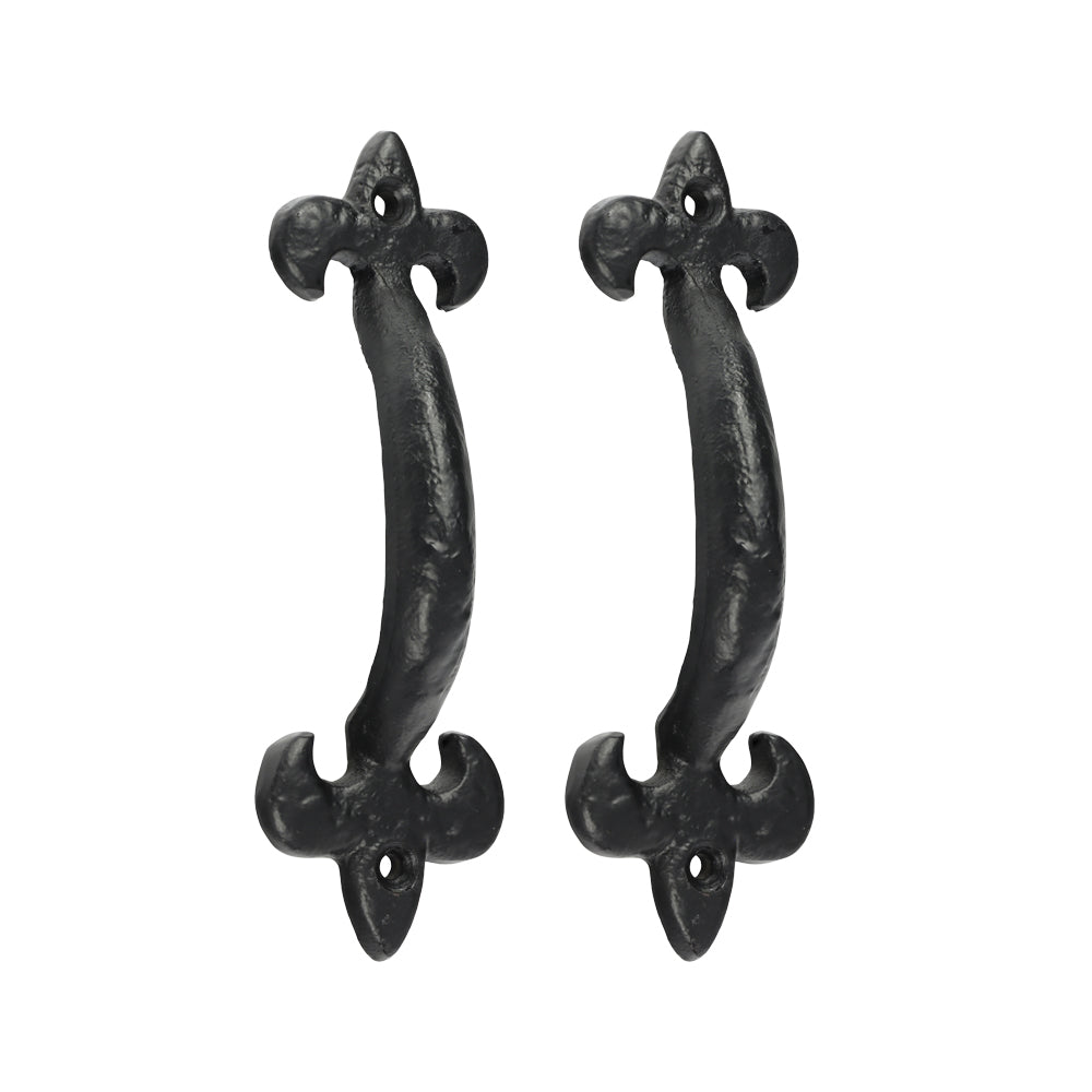 TIMCO Fleur De Lys Pull Handle - Antique Black - 6" - Image