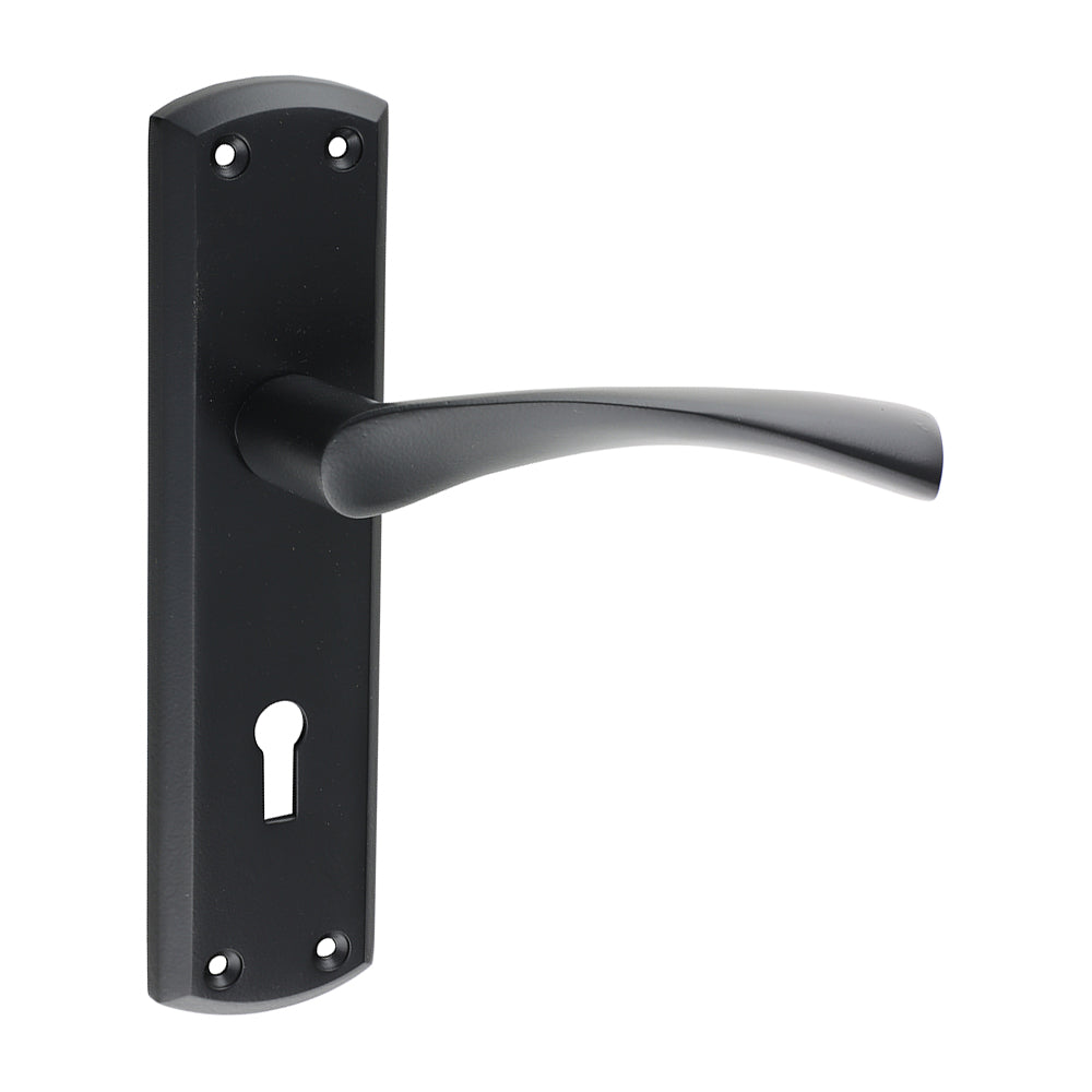 TIMCO Zeta Latch Handles - Matt Black - 175 x 45mm - Image