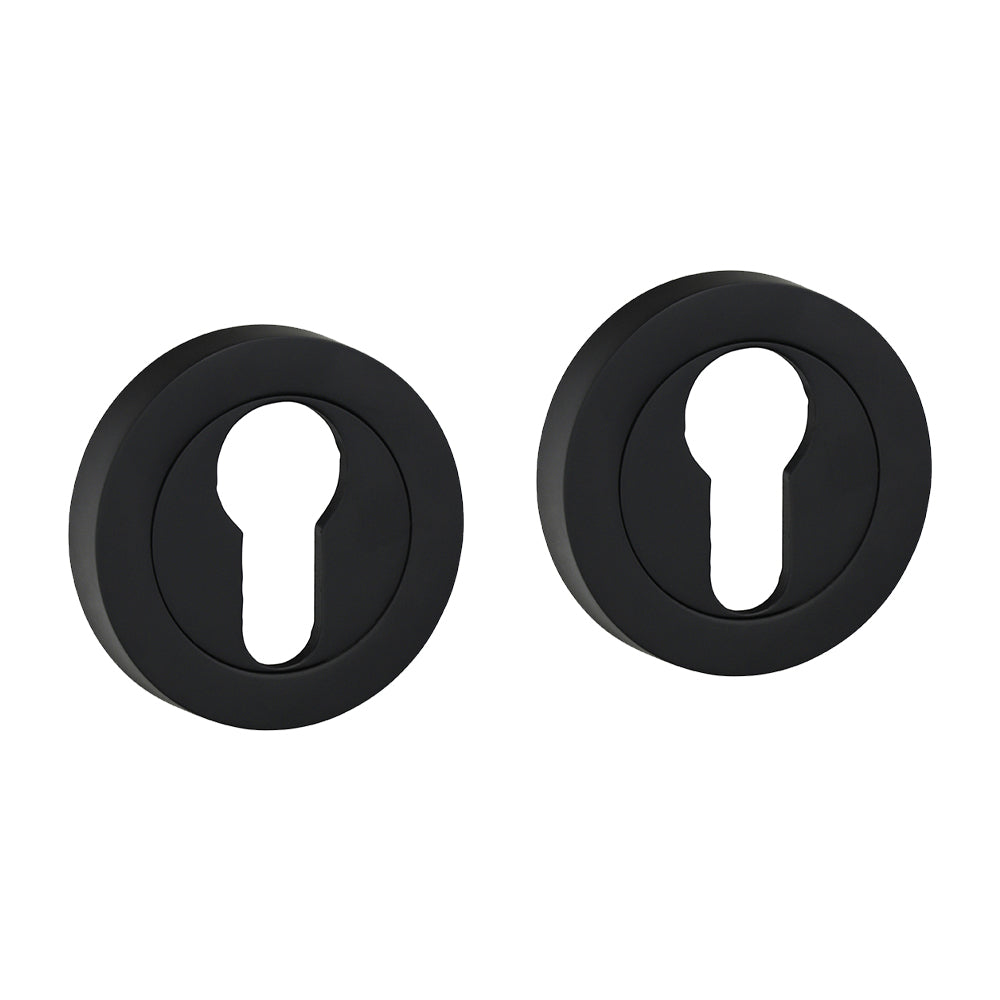 TIMCO Euro Profile Escutcheon - Matt Black - 49mm - Image