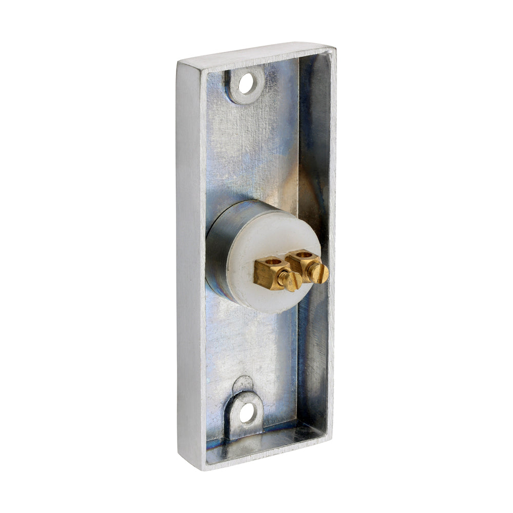 TIMCO Traditional Door Bell Push - Satin Chrome - 80 x 31mm - Image