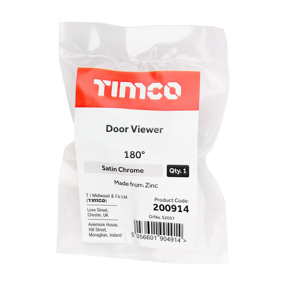 TIMCO Door Viewer - Satin Chrome - 180 Degree - Image