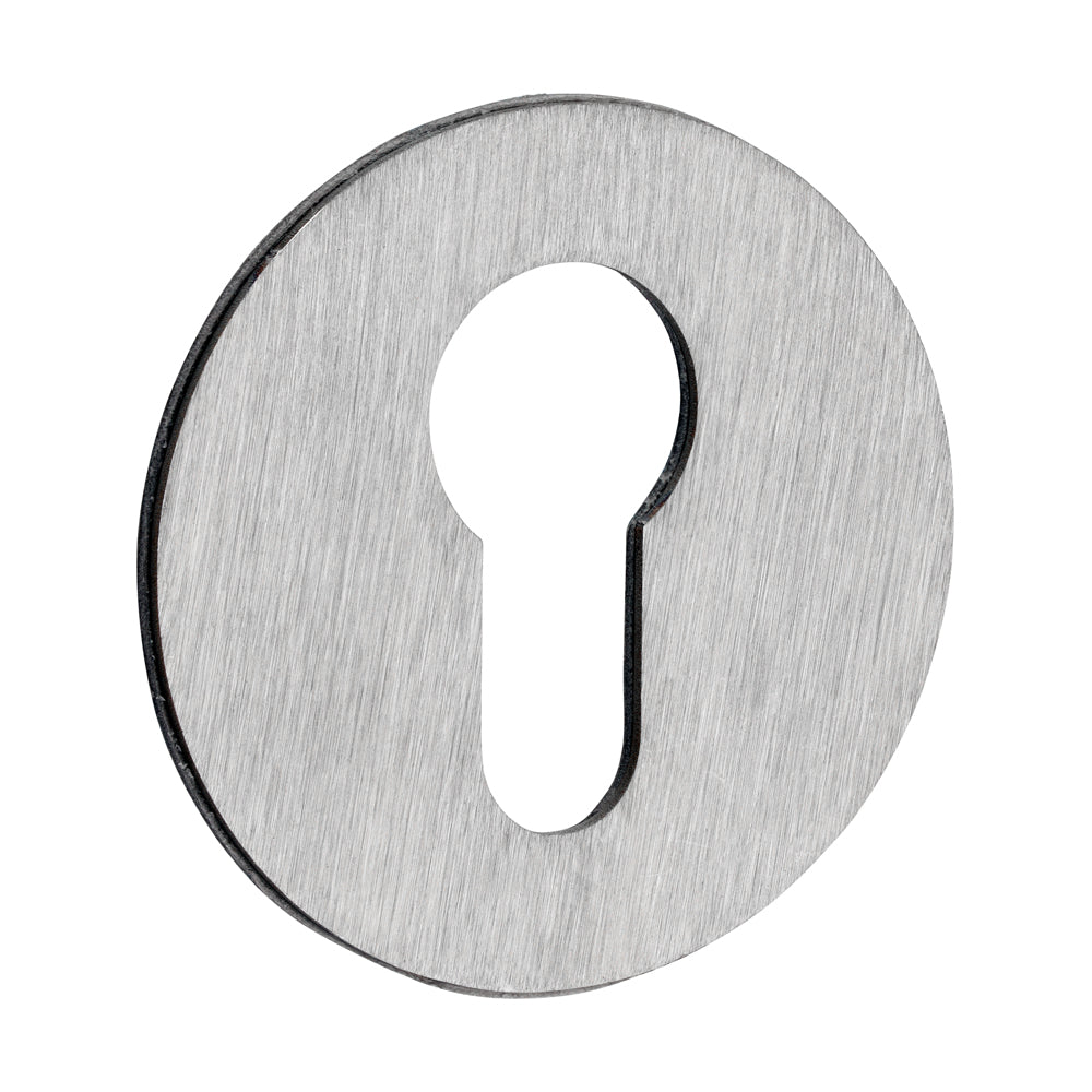 TIMCO Euro Profile Self-Adhesive Escutcheon - Round - Satin Stainless Steel - 52mm - Image