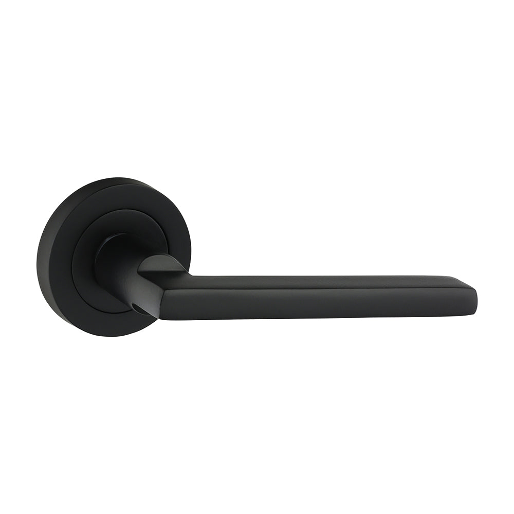 TIMCO Radmore Lever On Rose Handles - Matt Black - 49mm - Image