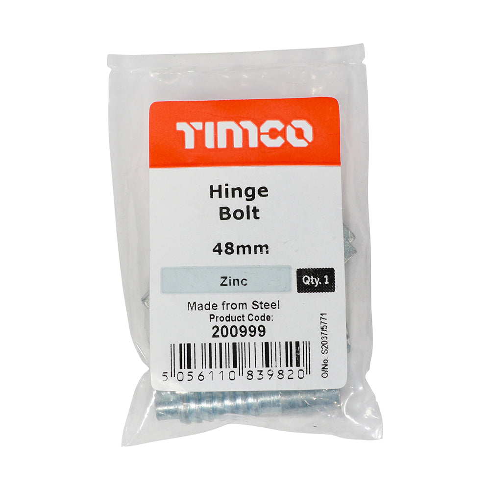 TIMCO Hinge Bolt Zinc - 48mm - Image