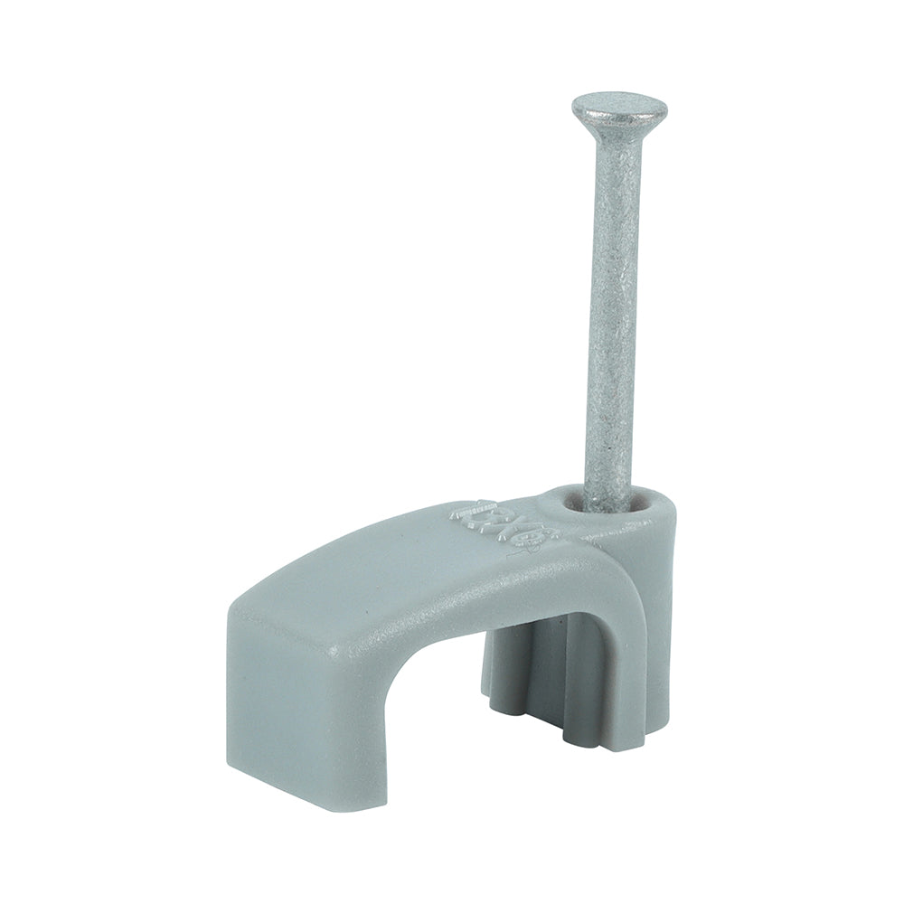 TIMCO Flat & Twin Cable Clips Grey - To fit 4.0mm - Image