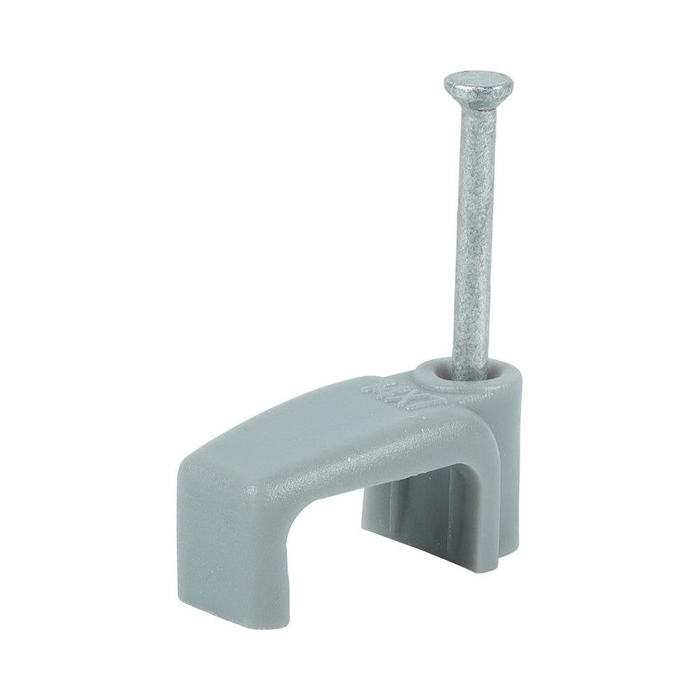 TIMCO Flat & Twin Cable Clips Grey - To fit 6.0mm - Image