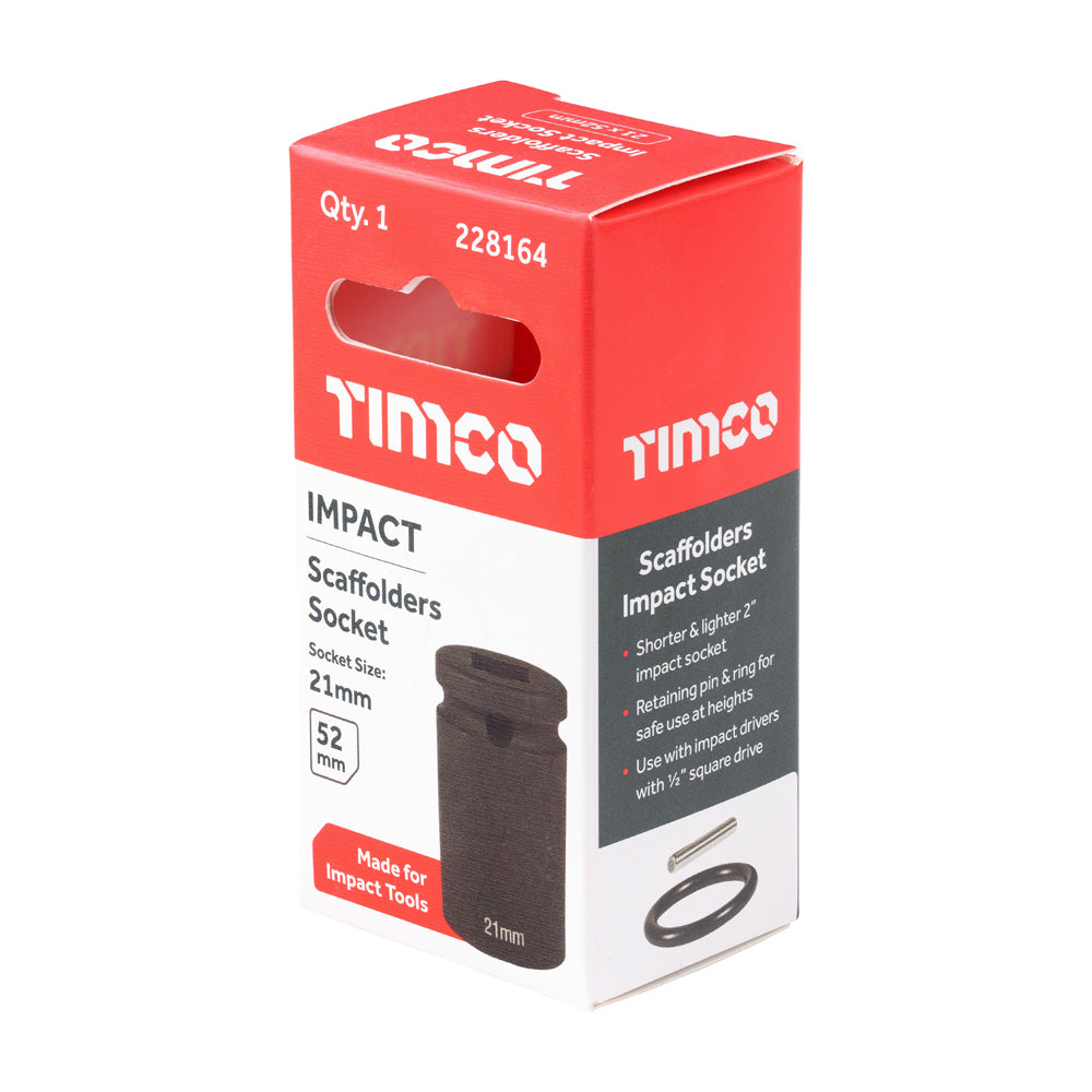 TIMCO X6 Impact Sockets - 21 x 52mm - Image