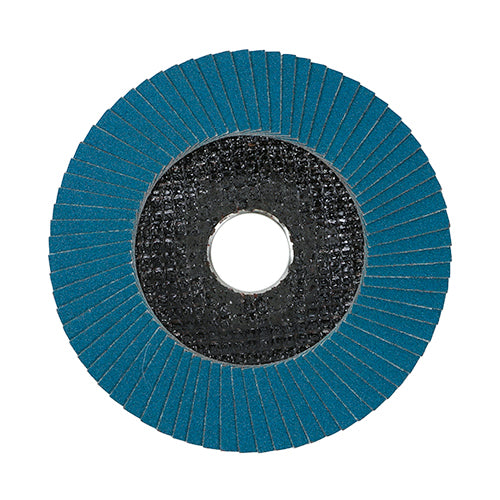 TIMCO Set of Flap Discs Zirconium Type 29 Conical P120 Grit - 115 x 22.23 - Image