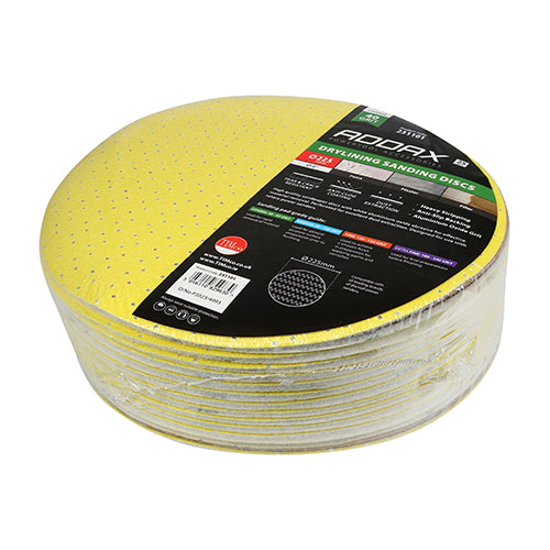 TIMCO Drylining Sanding Discs 40 Grit Yellow - 225mm - Image