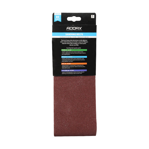 TIMCO Sanding Belts 80 Grit Red - 100 x 610mm - Image