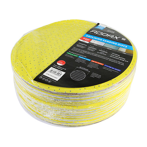 TIMCO Drylining Sanding Discs 100 Grit Yellow - 225mm - Image