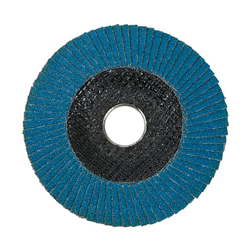TIMCO Set of Flap Discs Zirconium Type 29 Conical P40 Grit - 115 x 22.23 - Image
