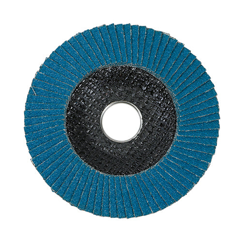 TIMCO Flap Disc Zirconium Type 29 Conical P60 Grit - 115 x 22.23 - Image
