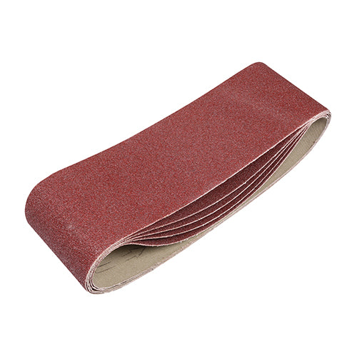 TIMCO Sanding Belts 80 Grit Red - 75 x 533mm - Image