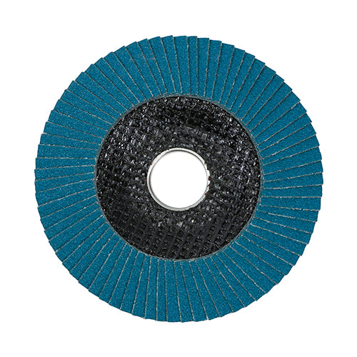 TIMCO Set of Flap Discs Zirconium Type 29 Conical P80 Grit - 115 x 22.23 - Image