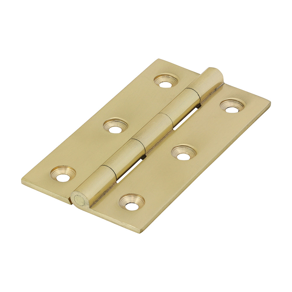 TIMCO Solid Drawn Hinge - Solid Brass - Polished Brass - 75 x 40