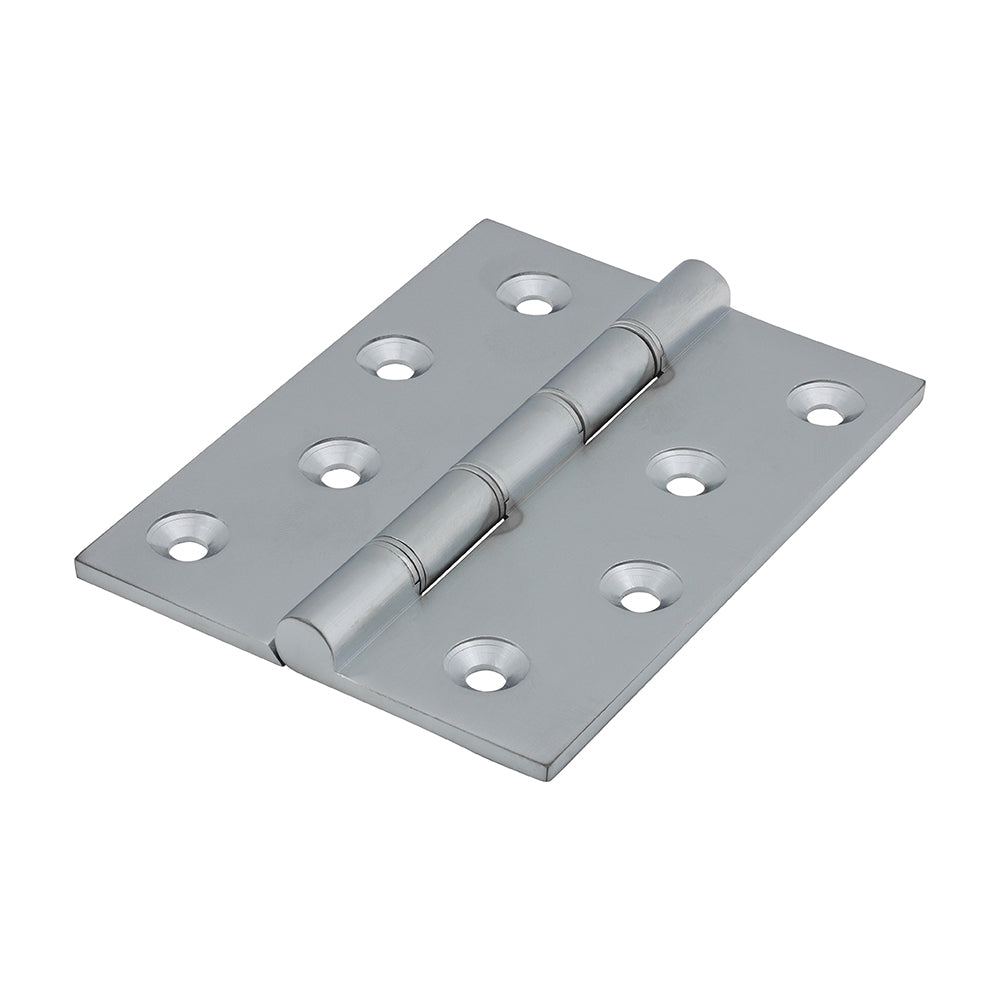 TIMCO Double Stainless Steel Washered Butt Hinge - Solid Brass - Satin Chrome - 102 x 75 - Image